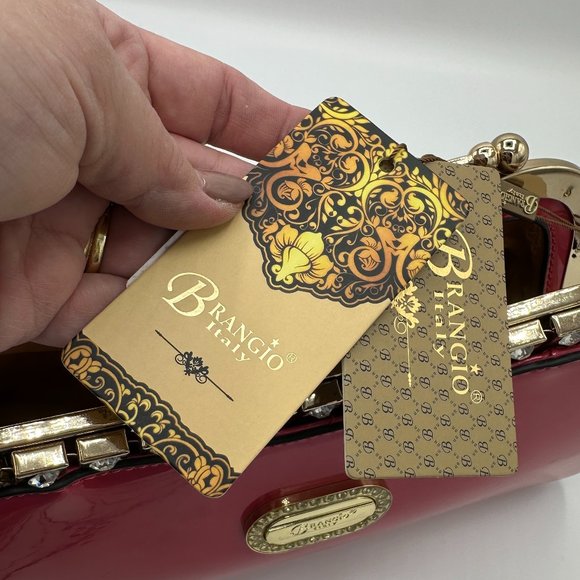 NWT Brangio Italy Starry Embrace Metallic Clutch/Crossbody - Rose - Picture 13 of 15